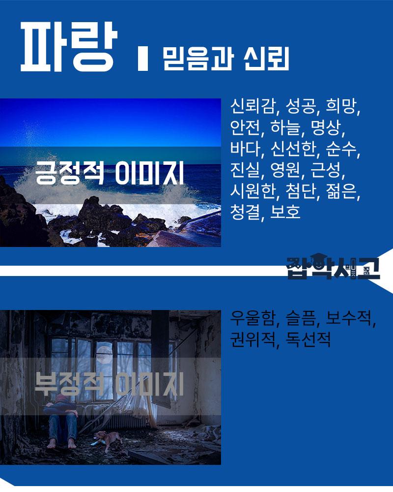 파란색 특징