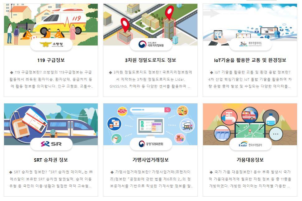 공공데이터포털 api 목록