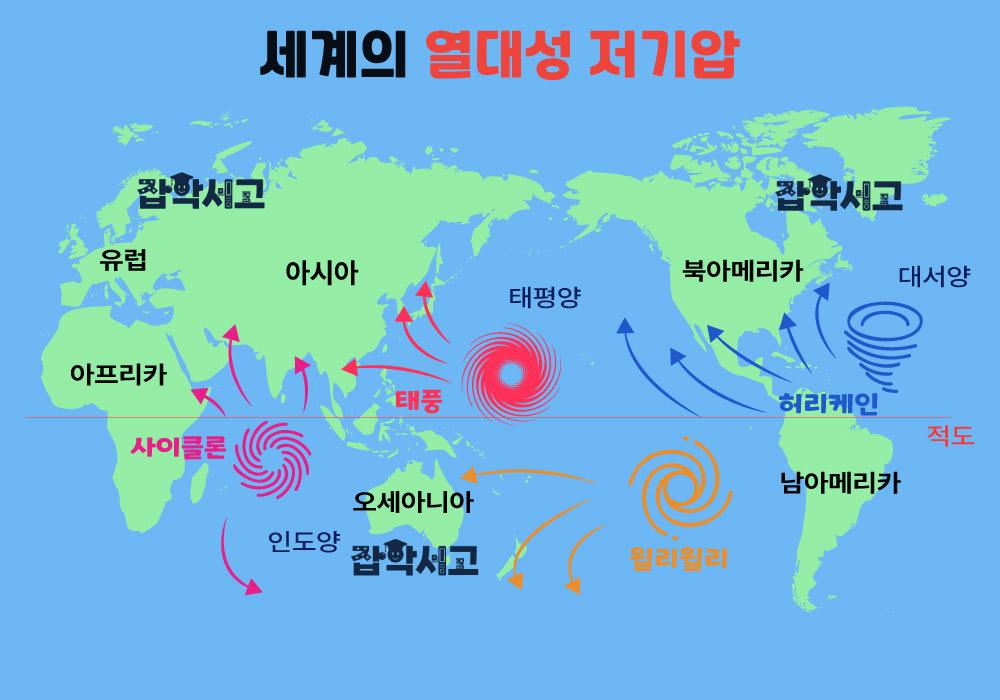 세계의 열대성 저기압 명칭