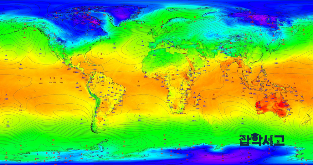 세계의 기압과 온도